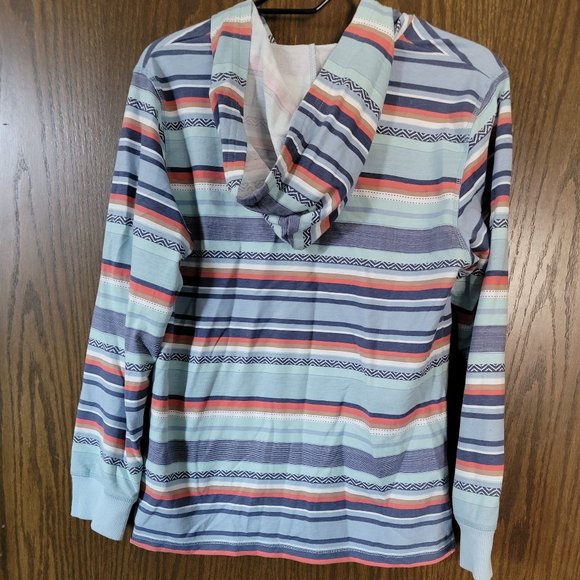 BOHO CHIC Lucky Brand Sunset Stripes Hoodie Size Large - Picture 1 of 14